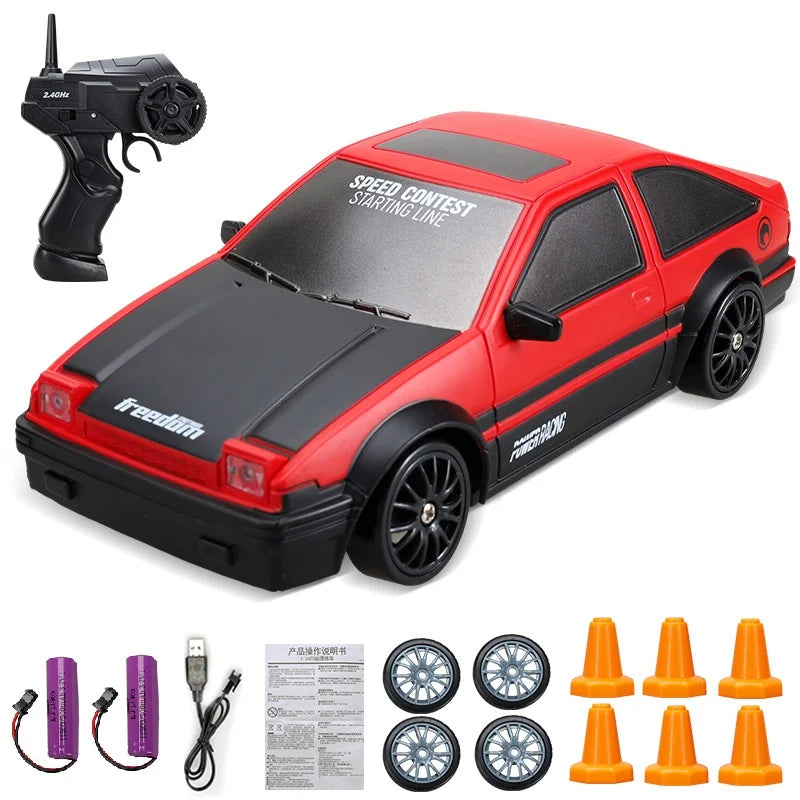 Remote Control 2.4G High Speed Drift Rc Car 4WD AE86 Model GTR Vehicle Car RC Toy Racing Cars Toy for Children Birthday Gift