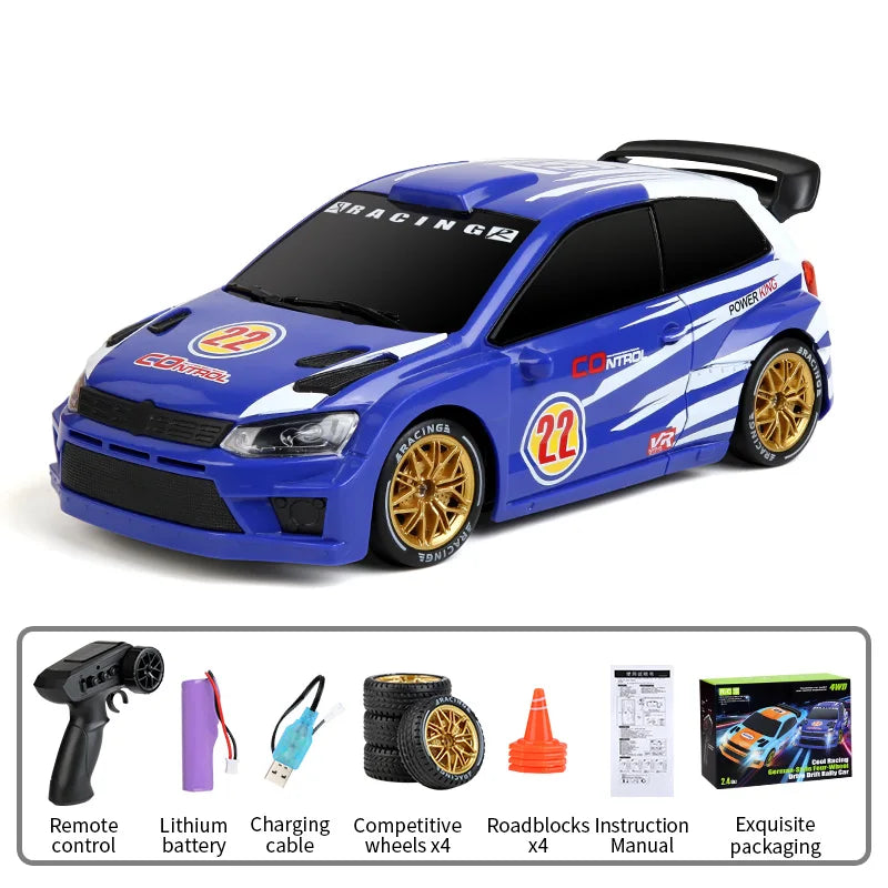 New JJRC Q233 Rc Car Mini 1/64 4Wd Drift Racing Cars with Lighting High Speed Remote Control Car Toys Children Birthday Gifts