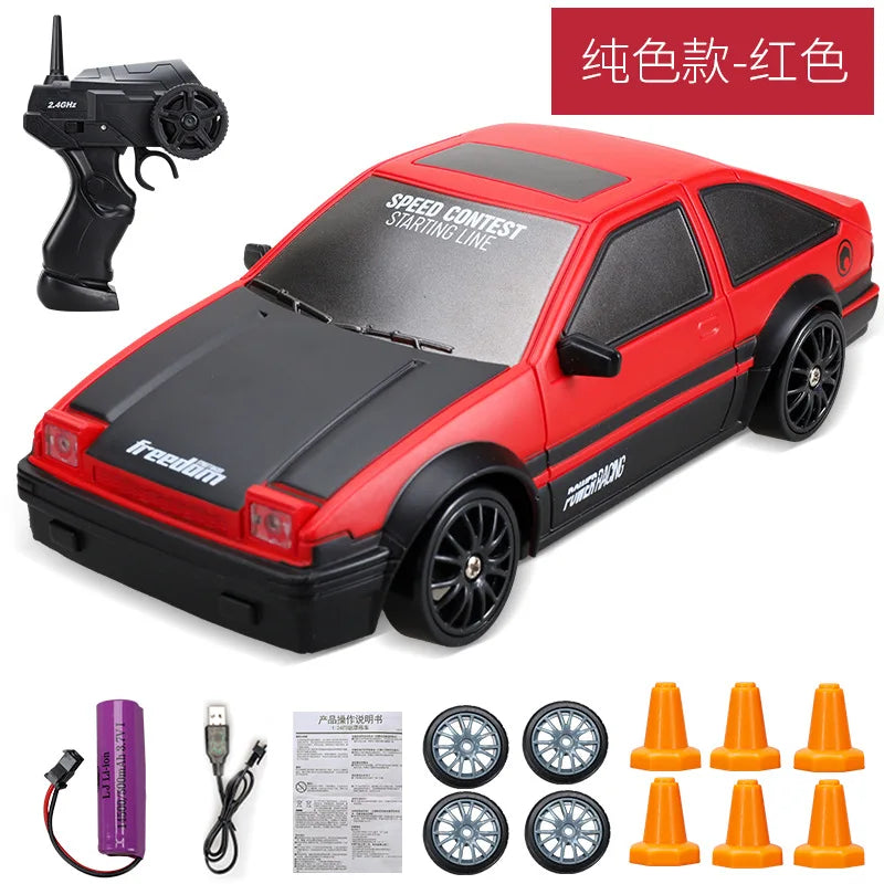 Remote Control 2.4G High Speed Drift Rc Car 4WD AE86 Model GTR Vehicle Car RC Toy Racing Cars Toy for Children Birthday Gift