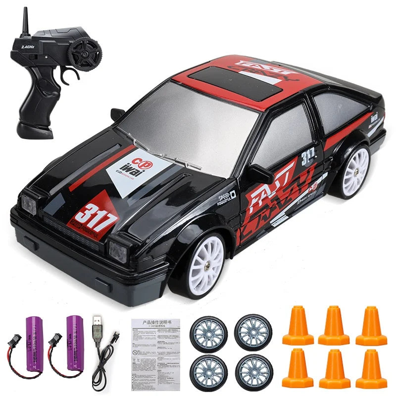 Remote Control 2.4G High Speed Drift Rc Car 4WD AE86 Model GTR Vehicle Car RC Toy Racing Cars Toy for Children Birthday Gift