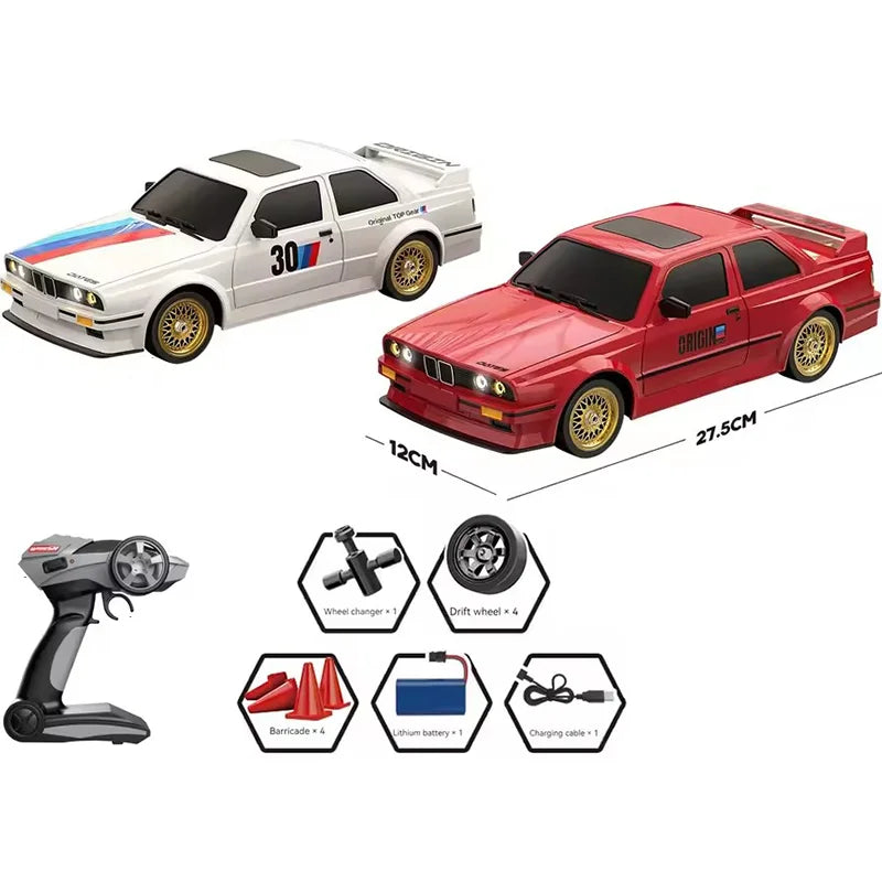 Rc Car 1:16 Retro E30 Sports Car Remote Control Car 4WD 30Km/H High Speed Drift Car 2.4G Cvt Rc Car Toy Boy ﻿Gift