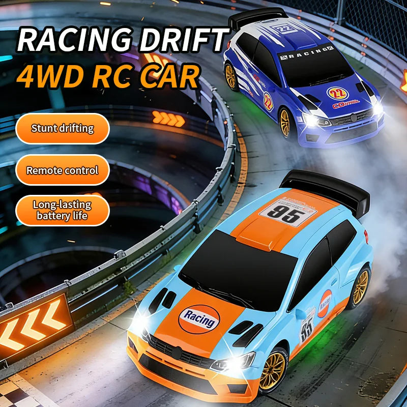 New JJRC Q233 Rc Car Mini 1/64 4Wd Drift Racing Cars with Lighting High Speed Remote Control Car Toys Children Birthday Gifts