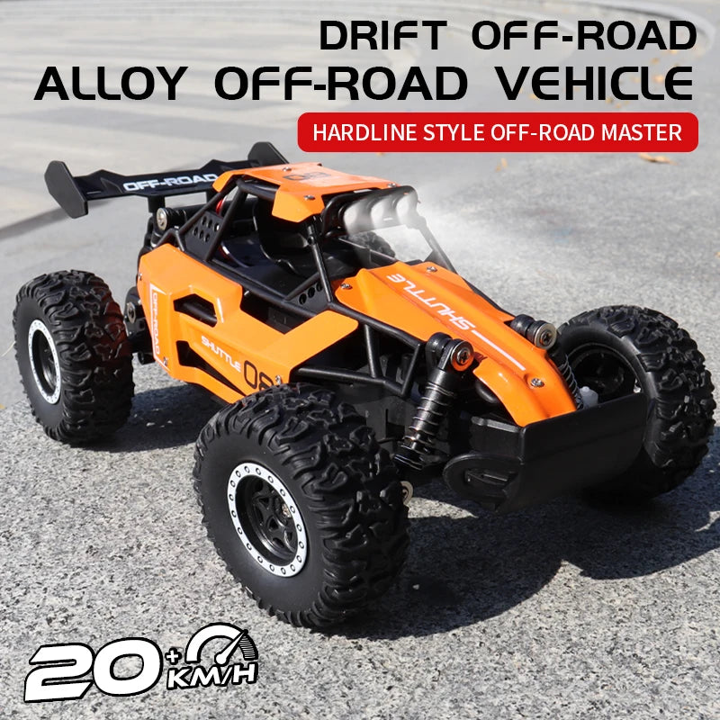 1:16 2.4Gh Model RC Car with LED Lights 2WD Off-Road Remote Control Climbing Vehicle Outdoor Cars Toys for Boys Girls Gifts