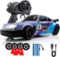 1:24 RC Drift 2.4Ghz with LED Light Race Car Toys for Boys and Girls Aged 6+ Speed Adjustable up to 23Km/H, High-Speed RC Racing Cars Toy Gift for Boys & Girls(Blue/Purple)