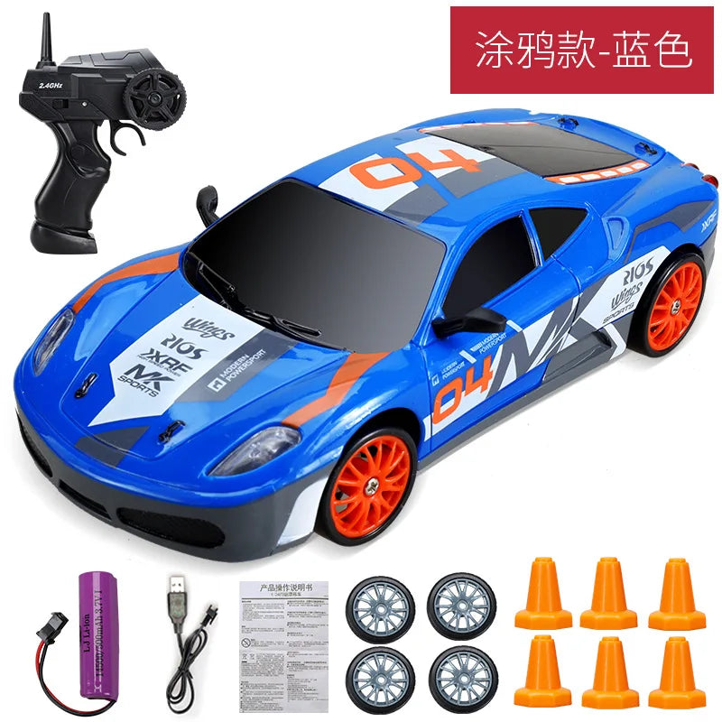 Remote Control 2.4G High Speed Drift Rc Car 4WD AE86 Model GTR Vehicle Car RC Toy Racing Cars Toy for Children Birthday Gift