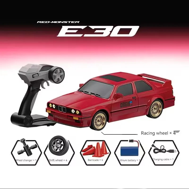 Rc Car 1:16 Retro E30 Sports Car Remote Control Car 4WD 30Km/H High Speed Drift Car 2.4G Cvt Rc Car Toy Boy ﻿Gift