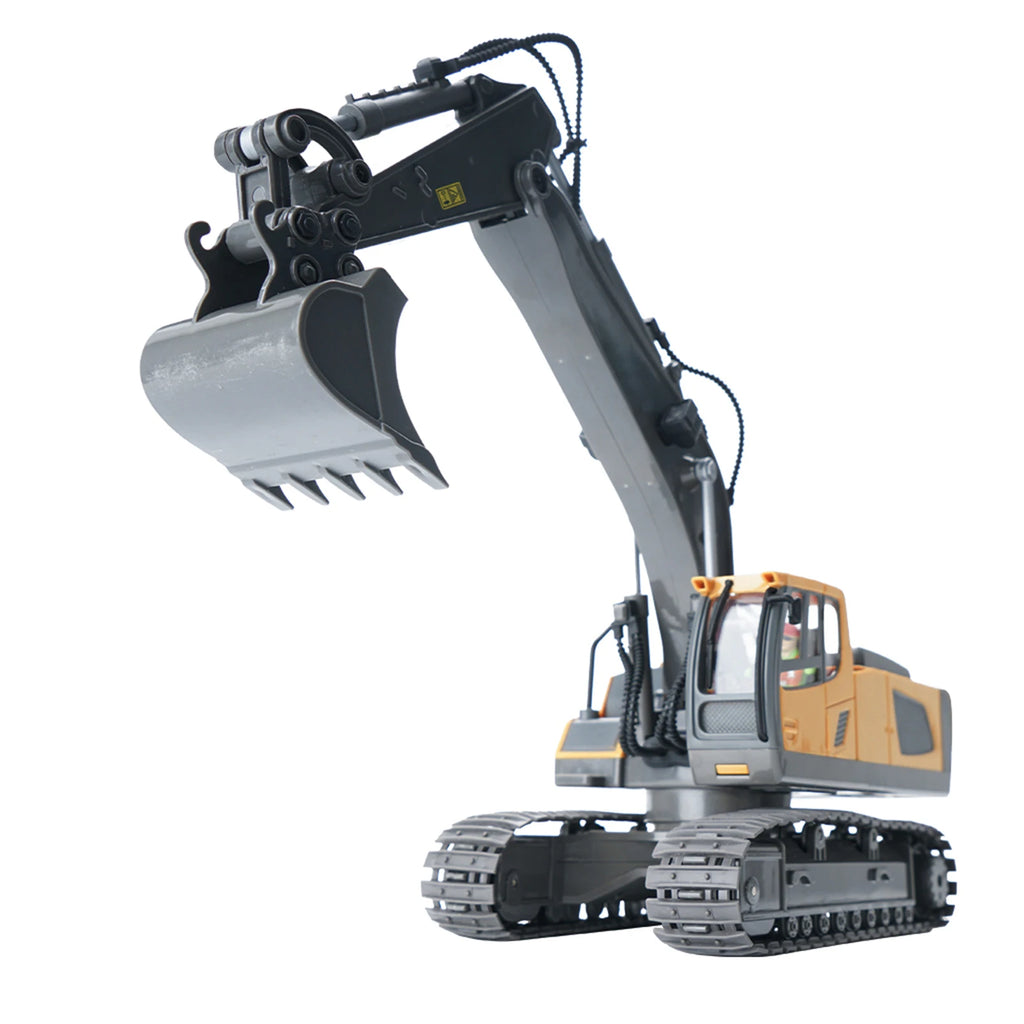 RC Excavator 1/20 2.4Ghz 11CH RC Construction Truck Engineering Vehicles Educational Toys for Kids with Light Music