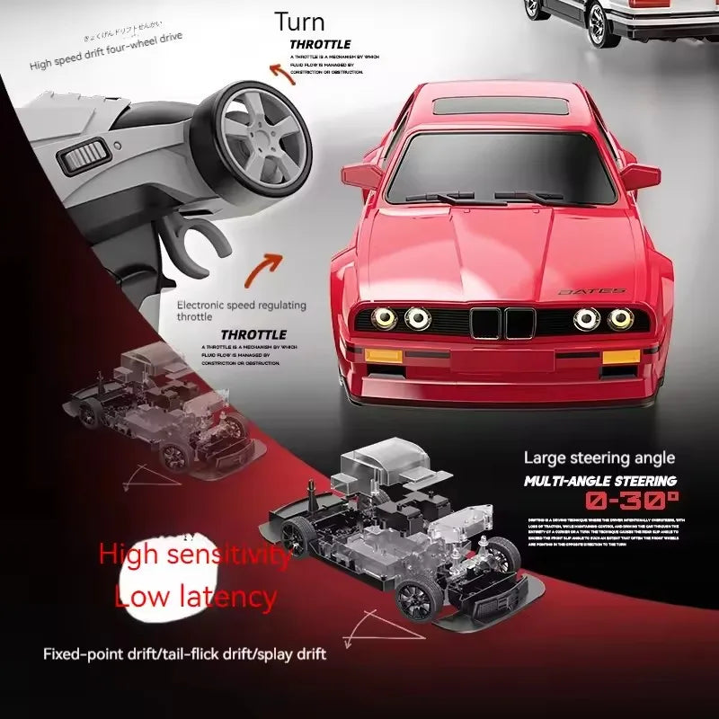 Rc Car 1:16 Retro E30 Sports Car Remote Control Car 4WD 30Km/H High Speed Drift Car 2.4G Cvt Rc Car Toy Boy ﻿Gift