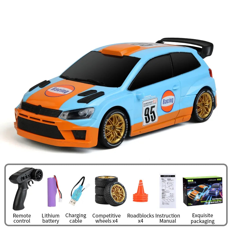New JJRC Q233 Rc Car Mini 1/64 4Wd Drift Racing Cars with Lighting High Speed Remote Control Car Toys Children Birthday Gifts
